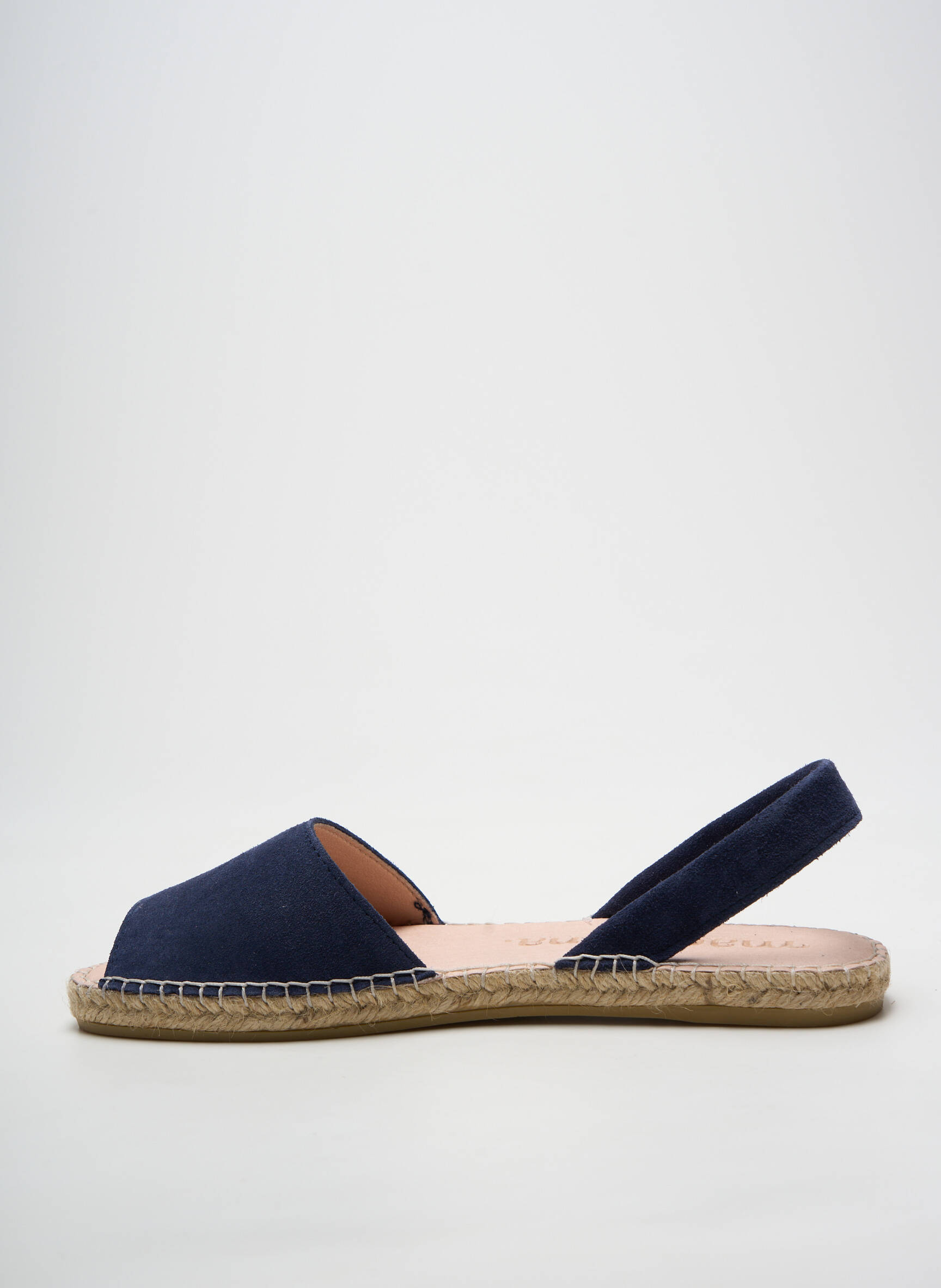 Espadrilės atvira pabaiga plokščias kulnas iki 3 cm tamsiai mėlyna MACARENA moteris