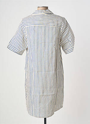 Trumpa suknelė trumpas rankovės trumpas rankovės mėlyna BLANC BOHEME moteris