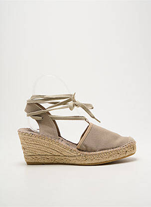 Espadrilės šnervių uždarymas kulnas nuo 7 iki 9 cm pilka LA MAISON DE L'ESPADRILLE moteris