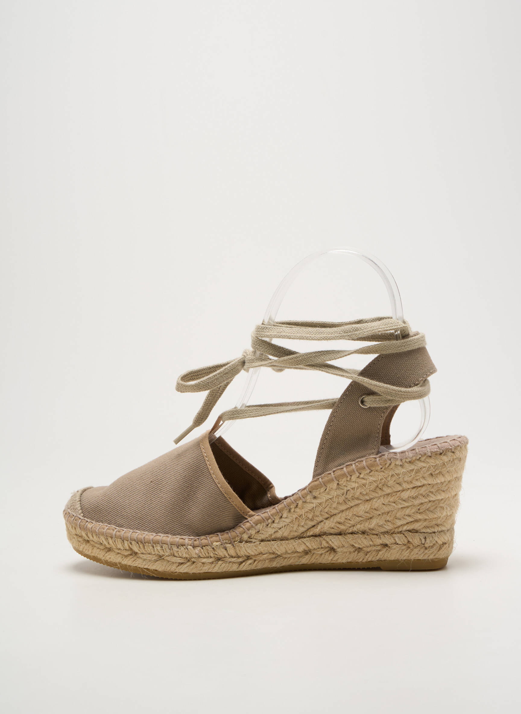 Espadrilės šnervių uždarymas kulnas nuo 7 iki 9 cm pilka LA MAISON DE L'ESPADRILLE moteris
