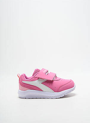 Bėgimo bateliai velcro užsegimas apvalus mygtukas rožinė DIADORA mergina