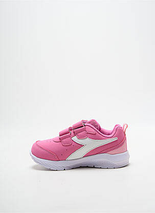 Bėgimo bateliai velcro užsegimas apvalus mygtukas rožinė DIADORA mergina
