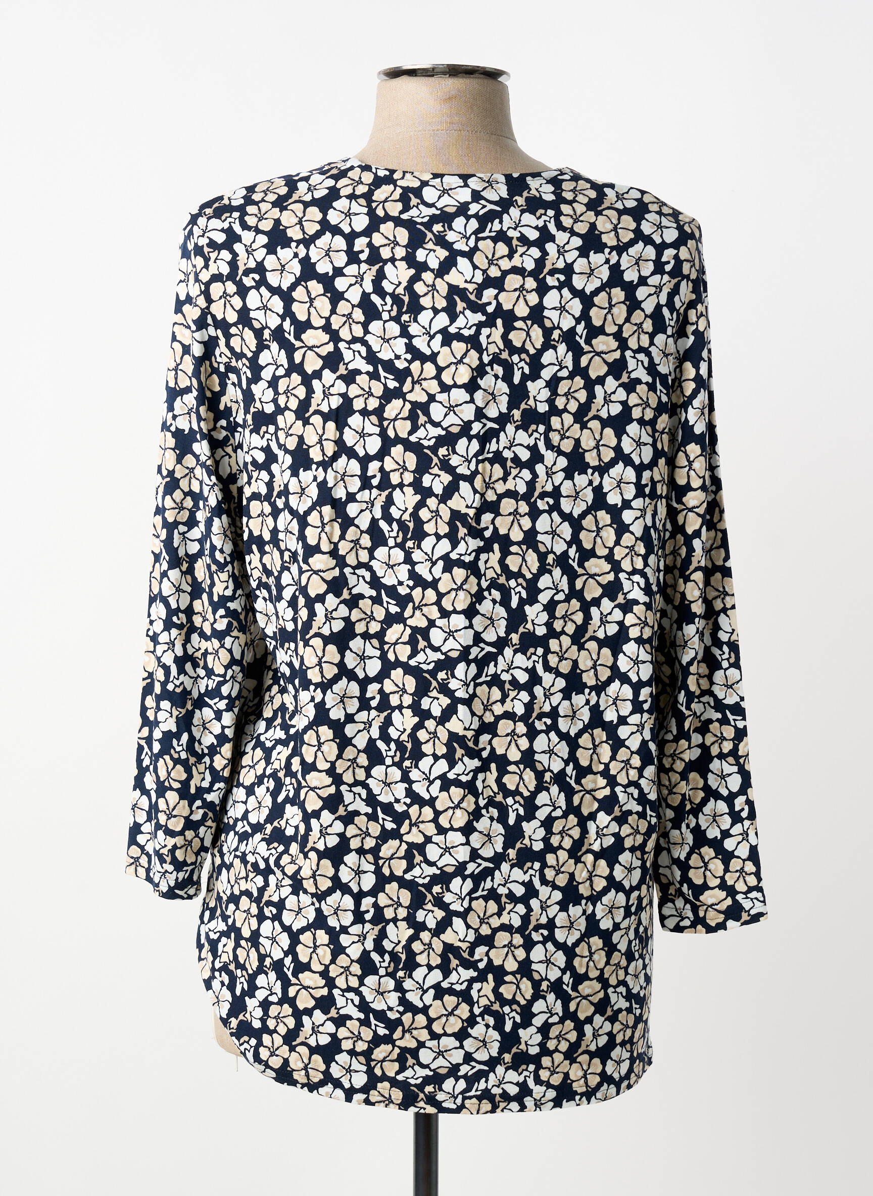 T-marškinys 3/4 rankovės 3/4 rankovės juodas FRANK WALDER moteris