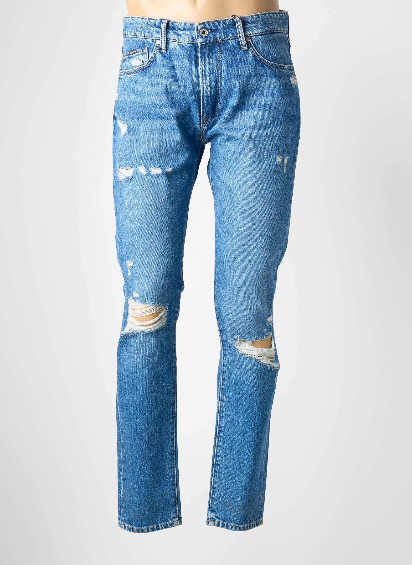 Lieknos džinsai nusidėvėjimo efektas normala dydis mėlyna PEPE JEANS vyras