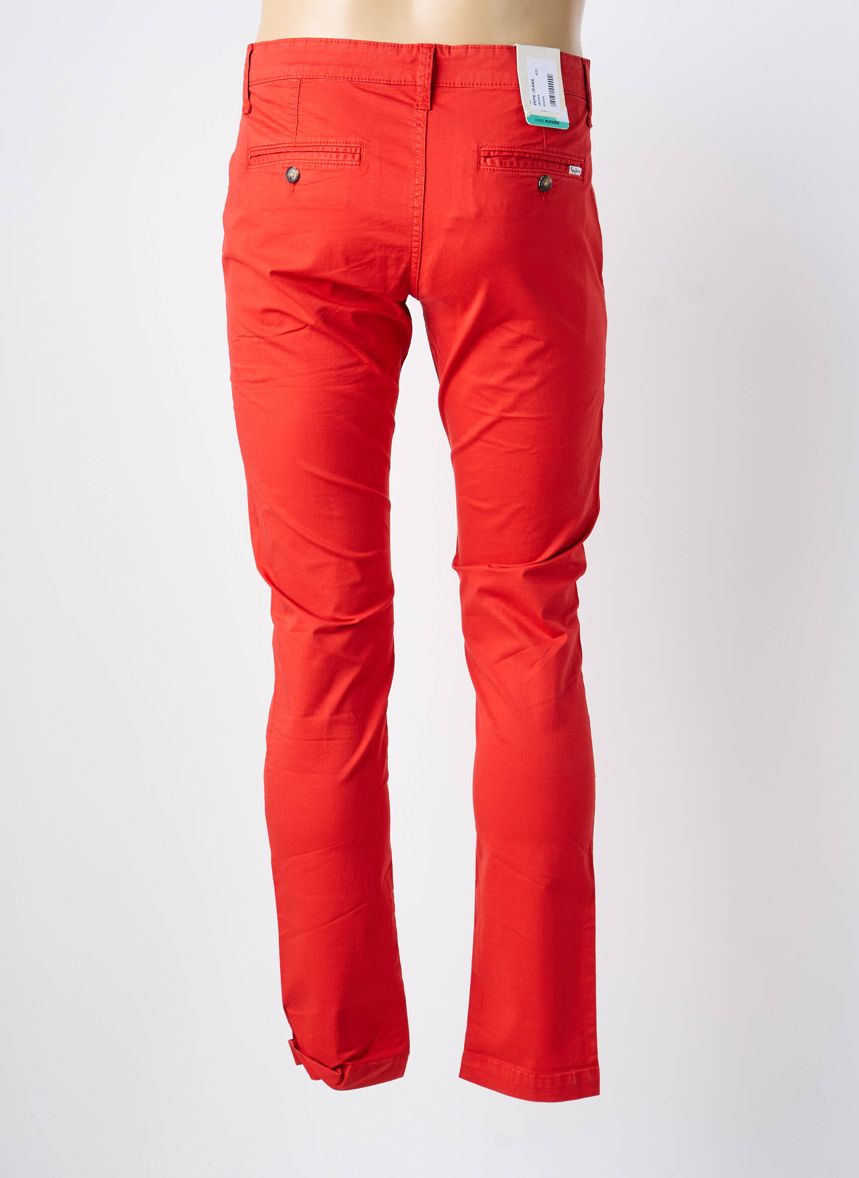 Chino kelnė popelinos audinys, kuris pasižymi lygiu ir tankiu paviršiumi. normala dydis oranžinė PEPE JEANS vyras