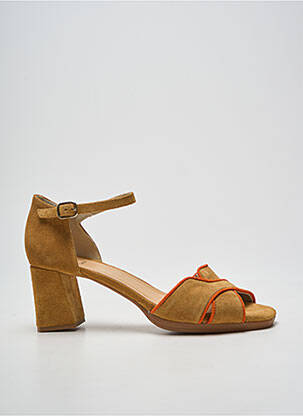 Sandalai/nu pėdos užsegimas su kaklo detalėmis kulnas nuo 7 iki 9 cm oranžinė DORKING moteris