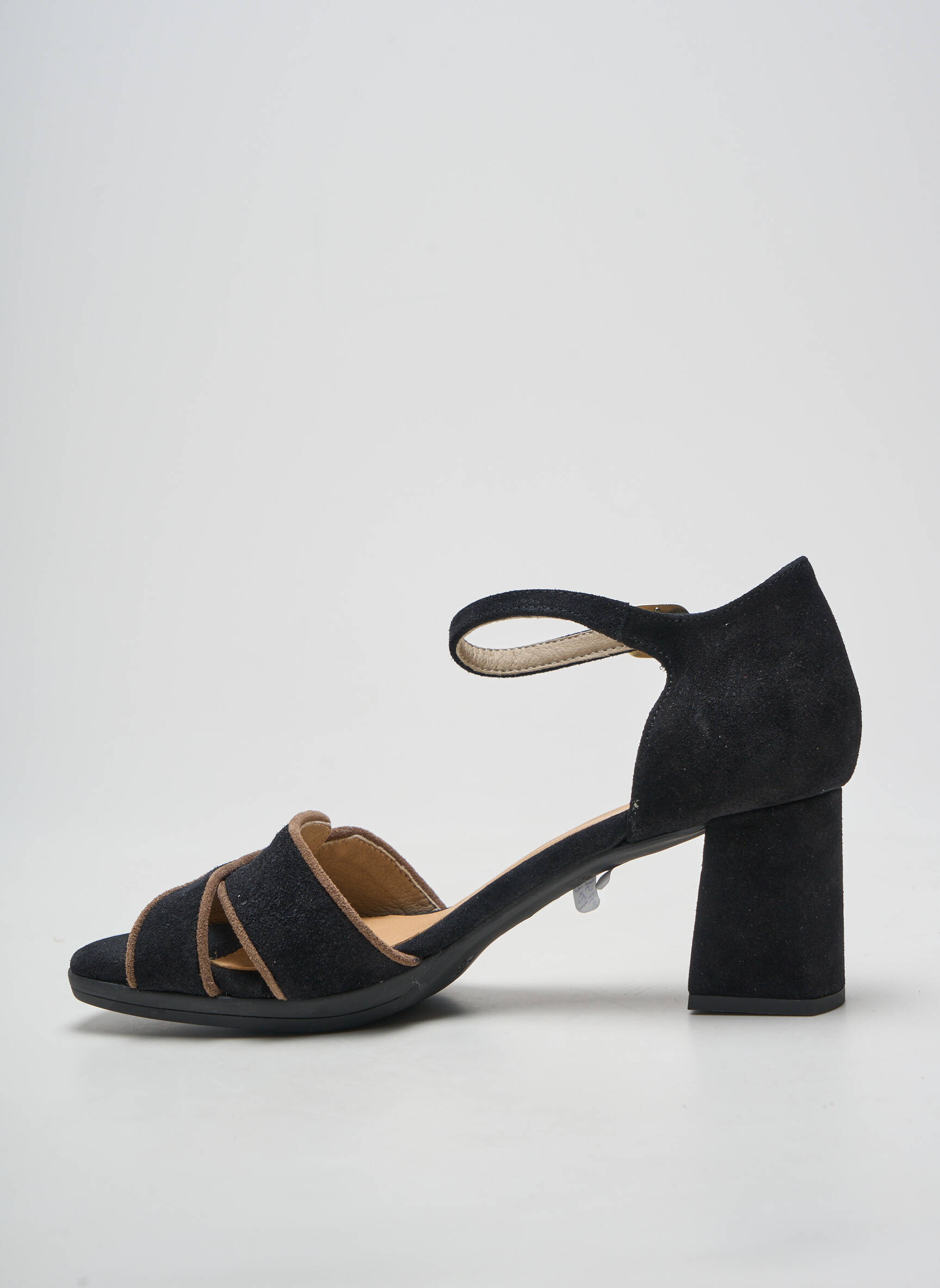 Sandalai/nu pėdos užsegimas su kaklo detalėmis kulnas nuo 7 iki 9 cm juodas DORKING moteris