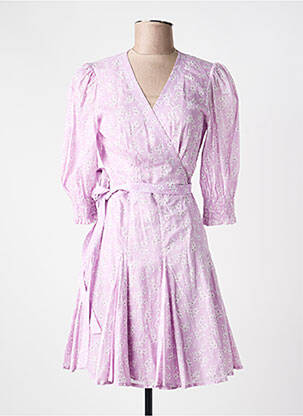 Pusilgių suknelė 3/4 rankovės 3/4 rankovės violetinis RALPH LAUREN moteris