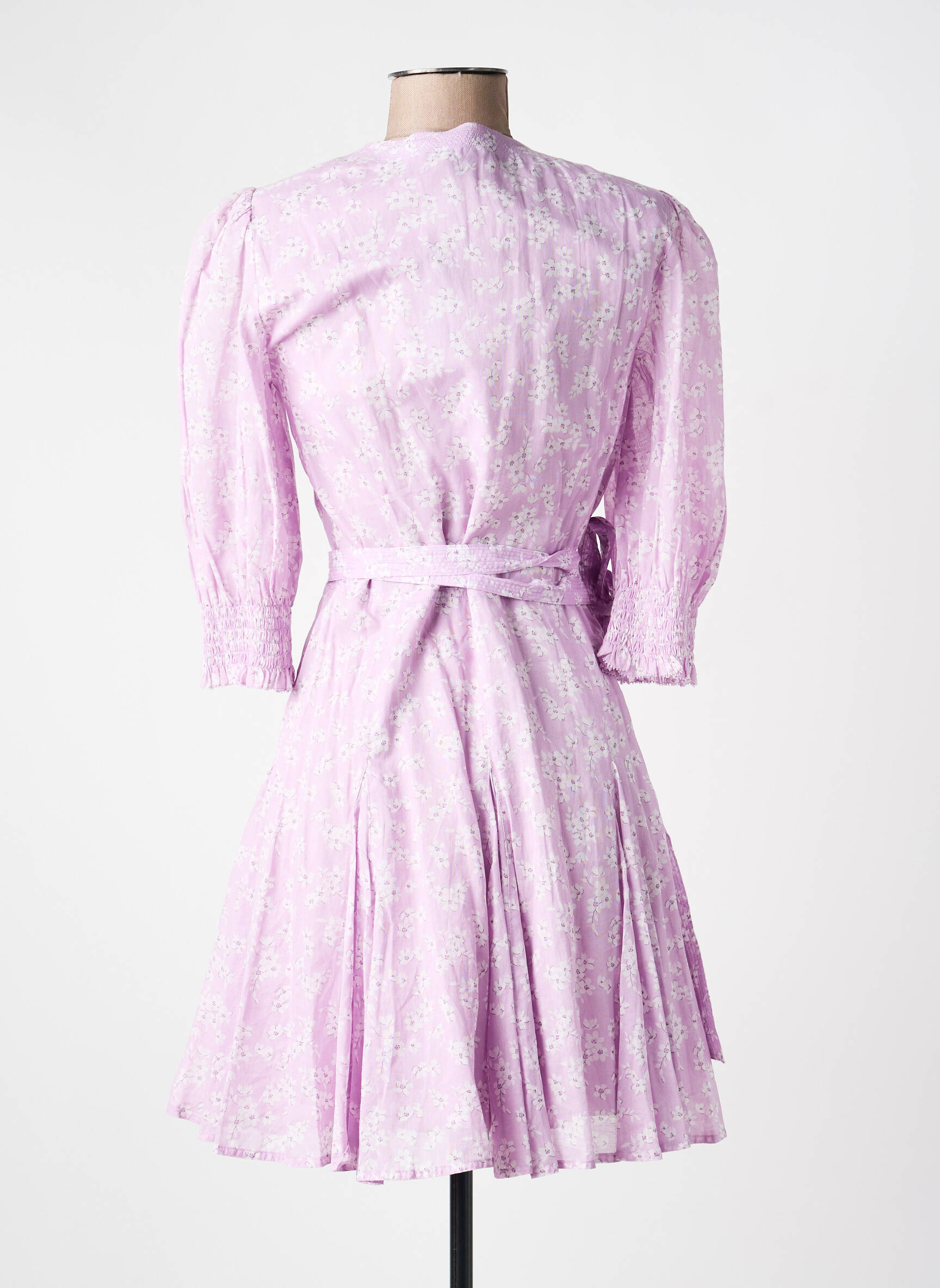Pusilgių suknelė 3/4 rankovės 3/4 rankovės violetinis RALPH LAUREN moteris