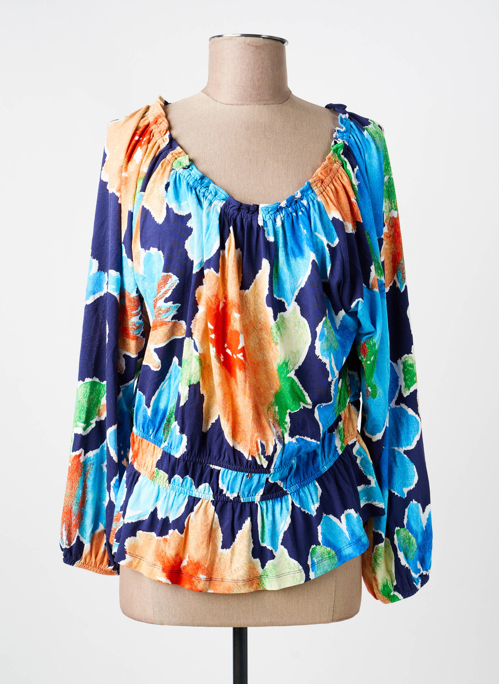 Bluzonai fantazijos raštas ilgos rankovės mėlyna RALPH LAUREN moteris