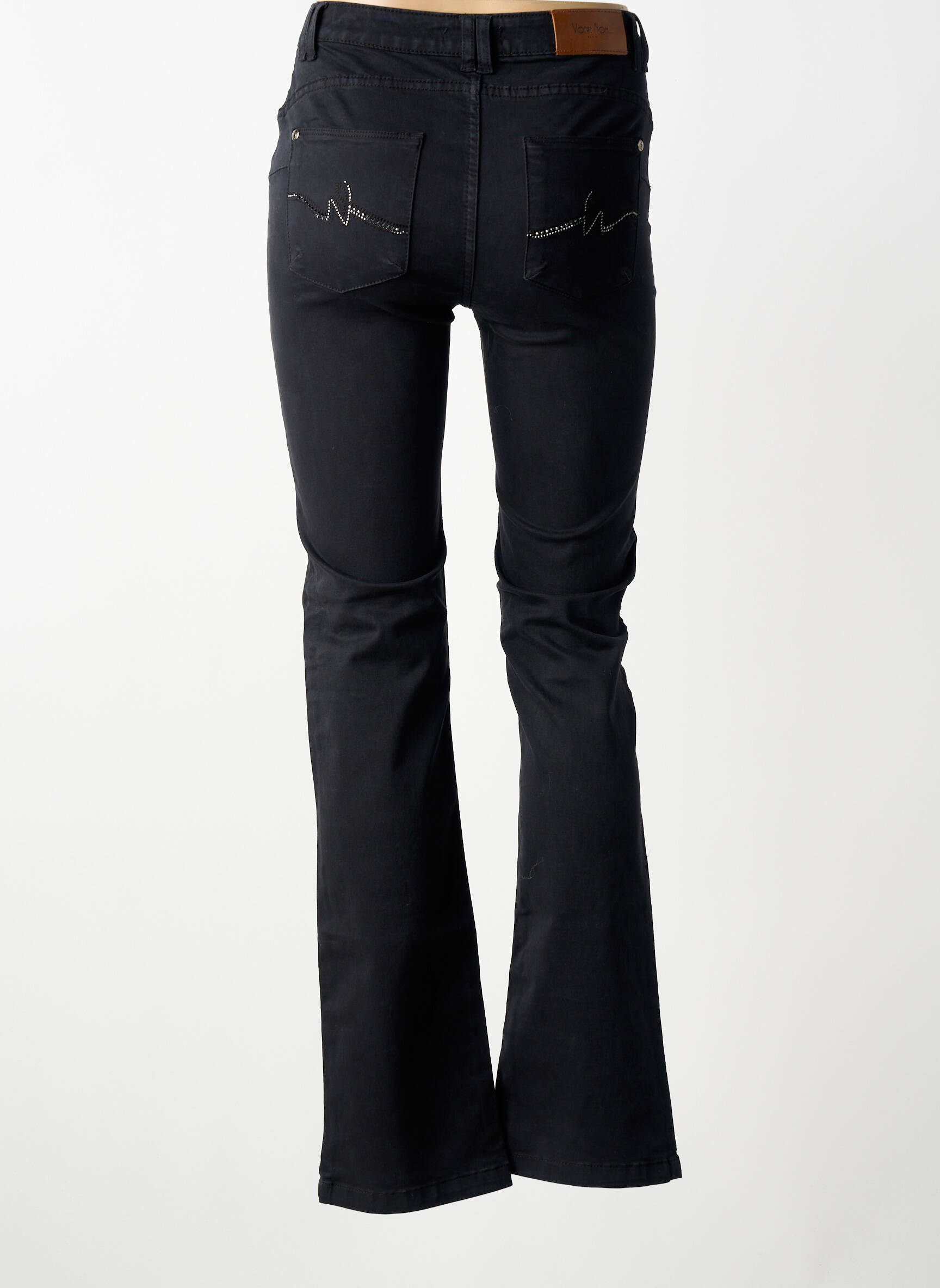 Bootcut džinsai tamprumas juodas VOTRE NOM moteris