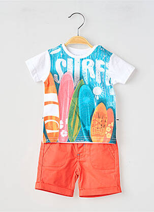Šortų rinkinys flokuota serigrafija oranžinė BABY BOL berniukas