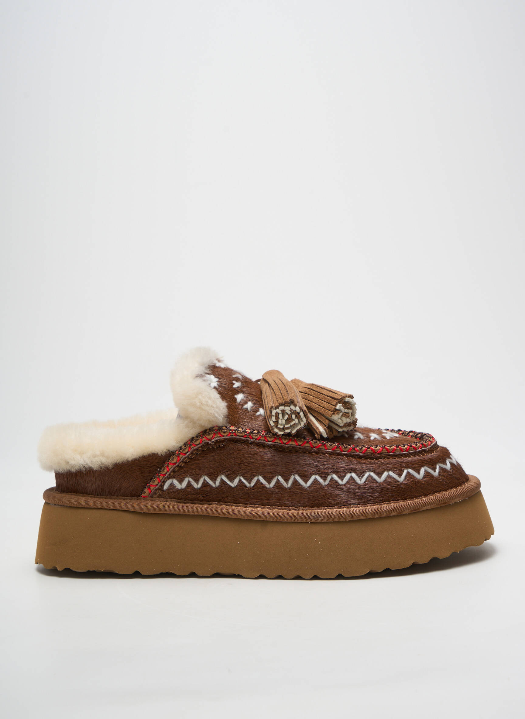 Mule/sabotai kulnas nuo 4 iki 6 cm rudas NAN-KU moteris