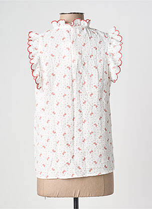 Moteriškas marškinys centrinė iškirptė trumpas rankovės baltas KILKY moteris