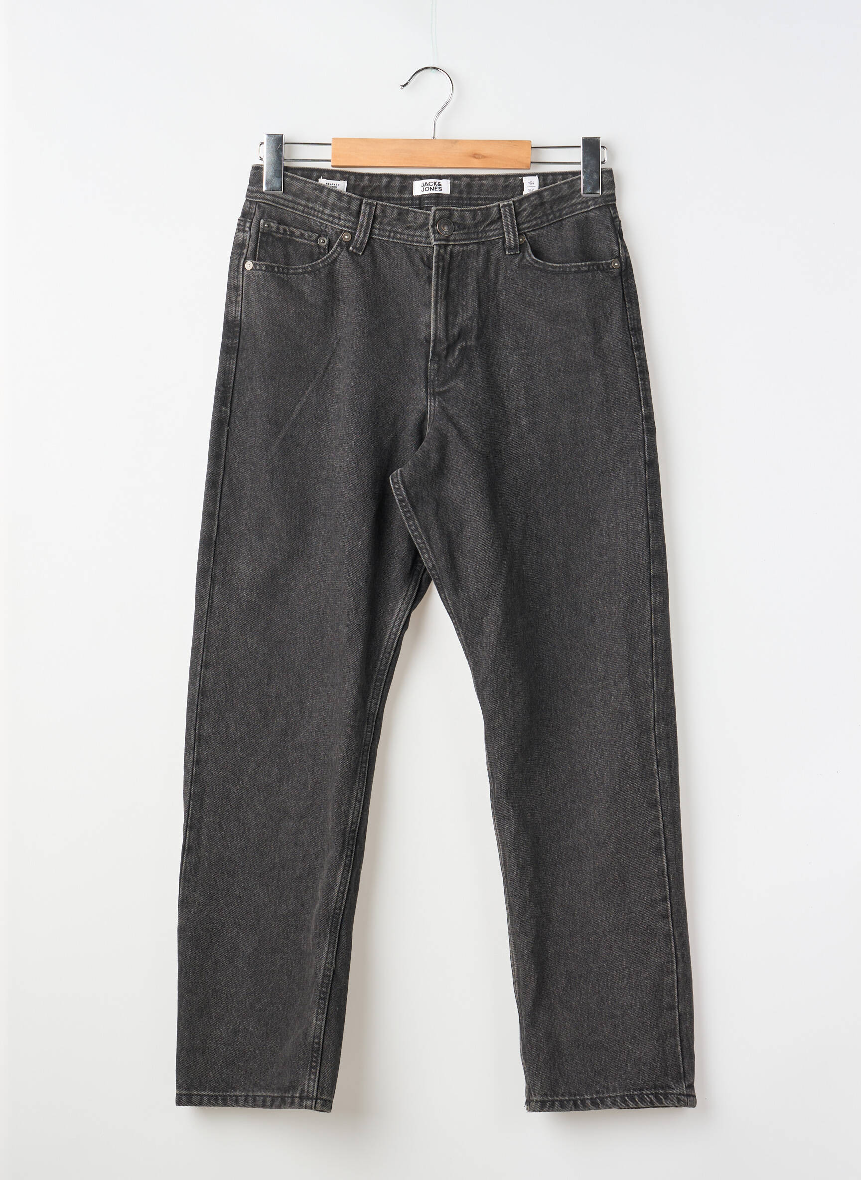 Tiesios kirpimo džinsai kišenės juodas JACK & JONES berniukas