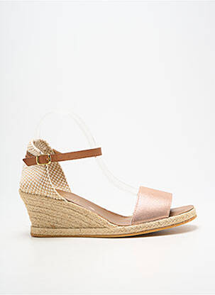 Espadrilės satino audinys kulnas nuo 7 iki 9 cm rožinė LA VAGUE moteris