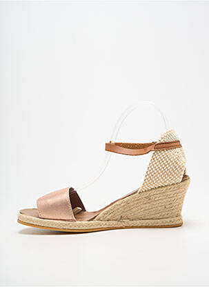 Espadrilės satino audinys kulnas nuo 7 iki 9 cm rožinė LA VAGUE moteris