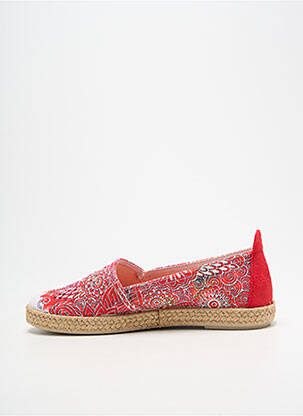 Espadrilės apvalus mygtukas plokščias kulnas iki 3 cm raudona LA VAGUE moteris
