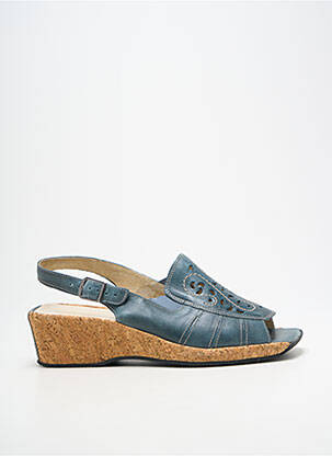 Sandalai/nu pėdos satino audinys kulnas nuo 4 iki 6 cm mėlyna ROHDE moteris