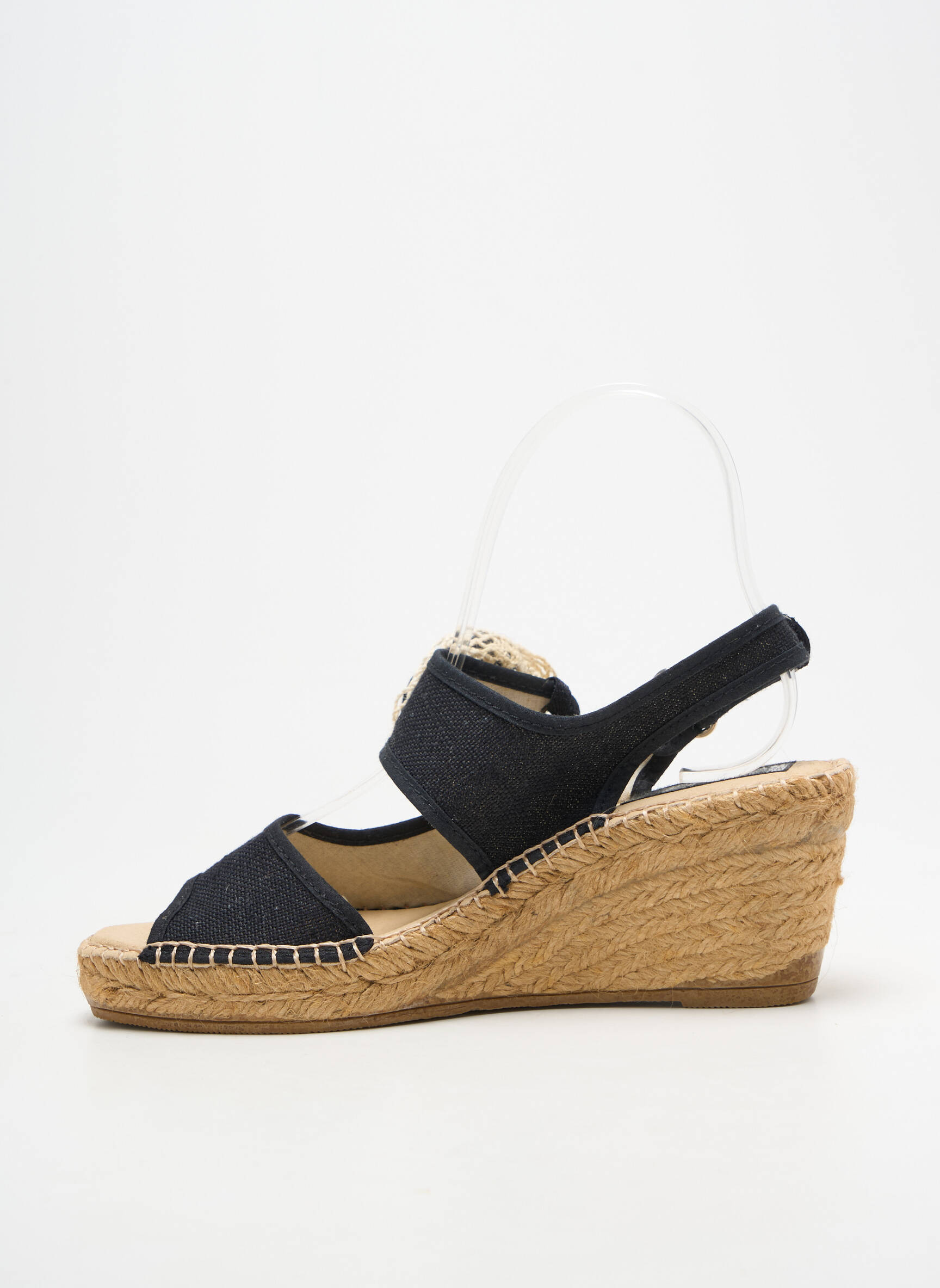 Espadrilės atvira pabaiga kulnas nuo 7 iki 9 cm juodas METAMORF'OSE moteris