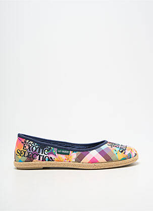 Espadrilės apvalus mygtukas plokščias kulnas iki 3 cm mėlyna LA VAGUE moteris