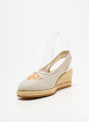 Espadrilės apvalus mygtukas kulnas nuo 4 iki 6 cm bežinis BAYONA moteris