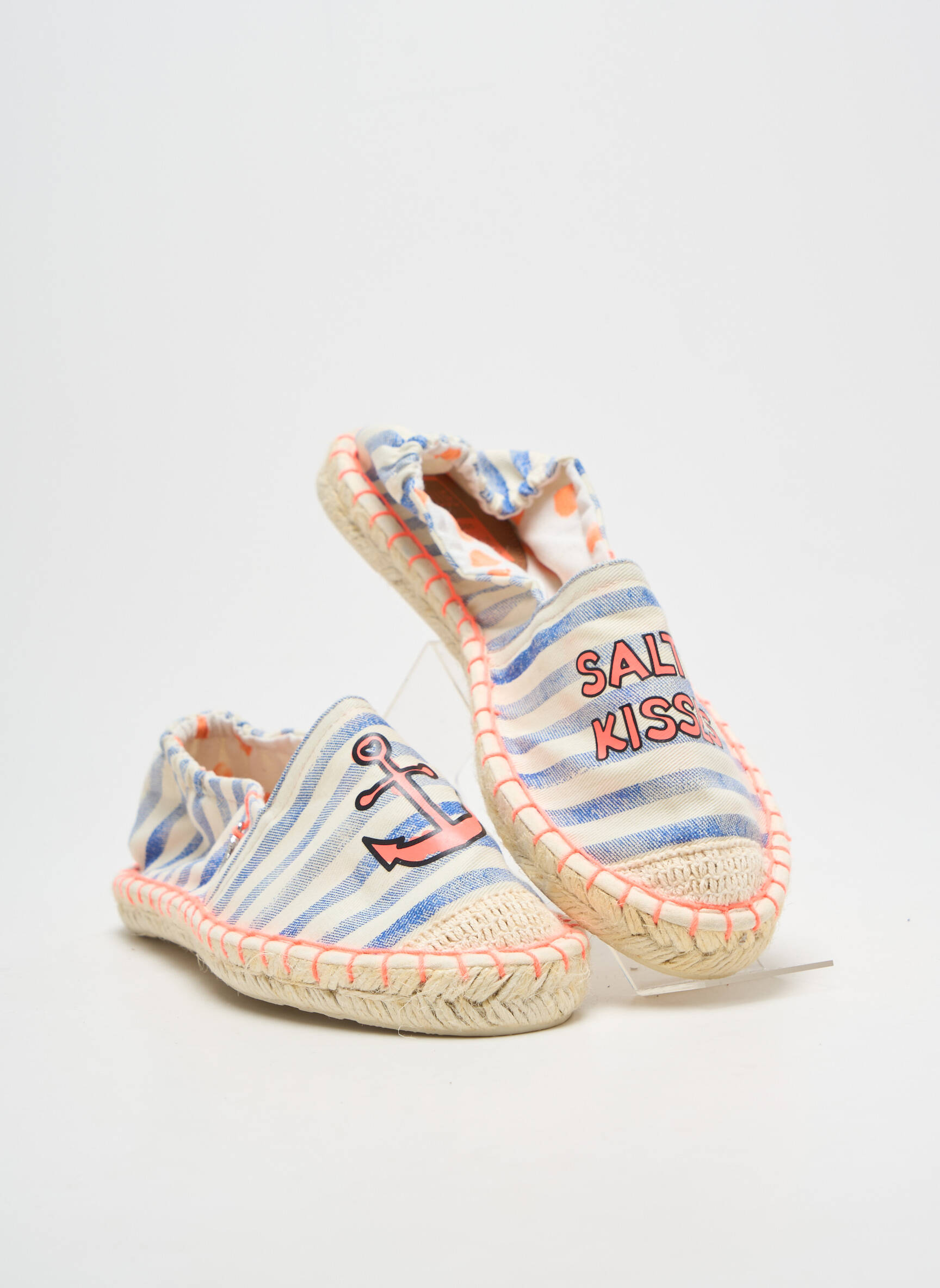 Espadrilės apvalus mygtukas plokščias kulnas iki 3 cm mėlyna ELUE PAR NOUS moteris
