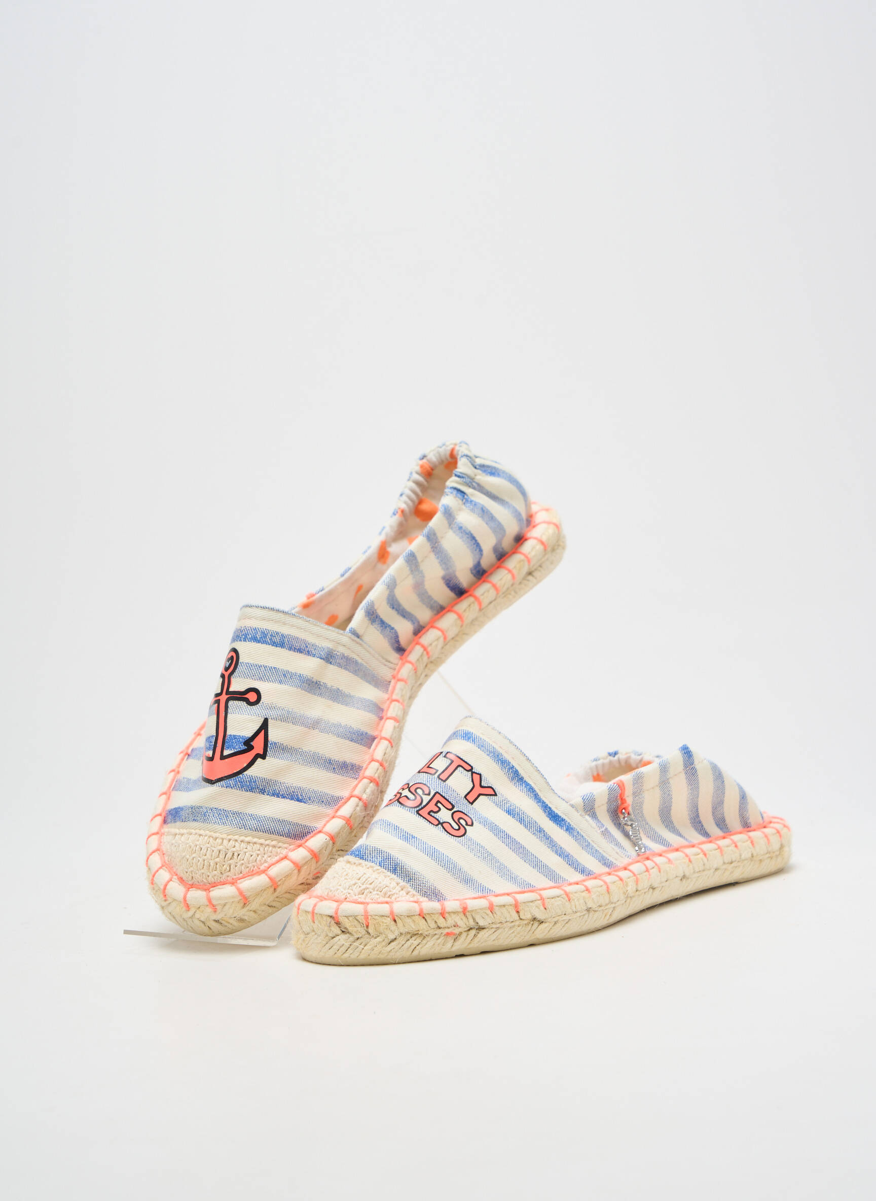 Espadrilės apvalus mygtukas plokščias kulnas iki 3 cm mėlyna ELUE PAR NOUS moteris