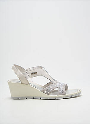 Sandalai/nu pėdos satino audinys kulnas nuo 4 iki 6 cm pilka ENVAL SOFT moteris