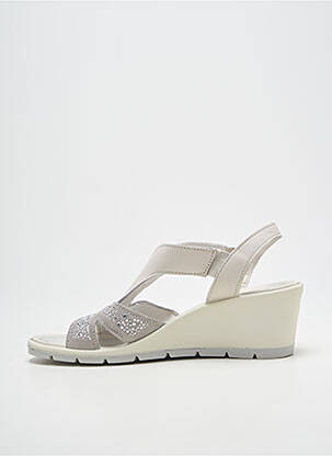 Sandalai/nu pėdos satino audinys kulnas nuo 4 iki 6 cm pilka ENVAL SOFT moteris