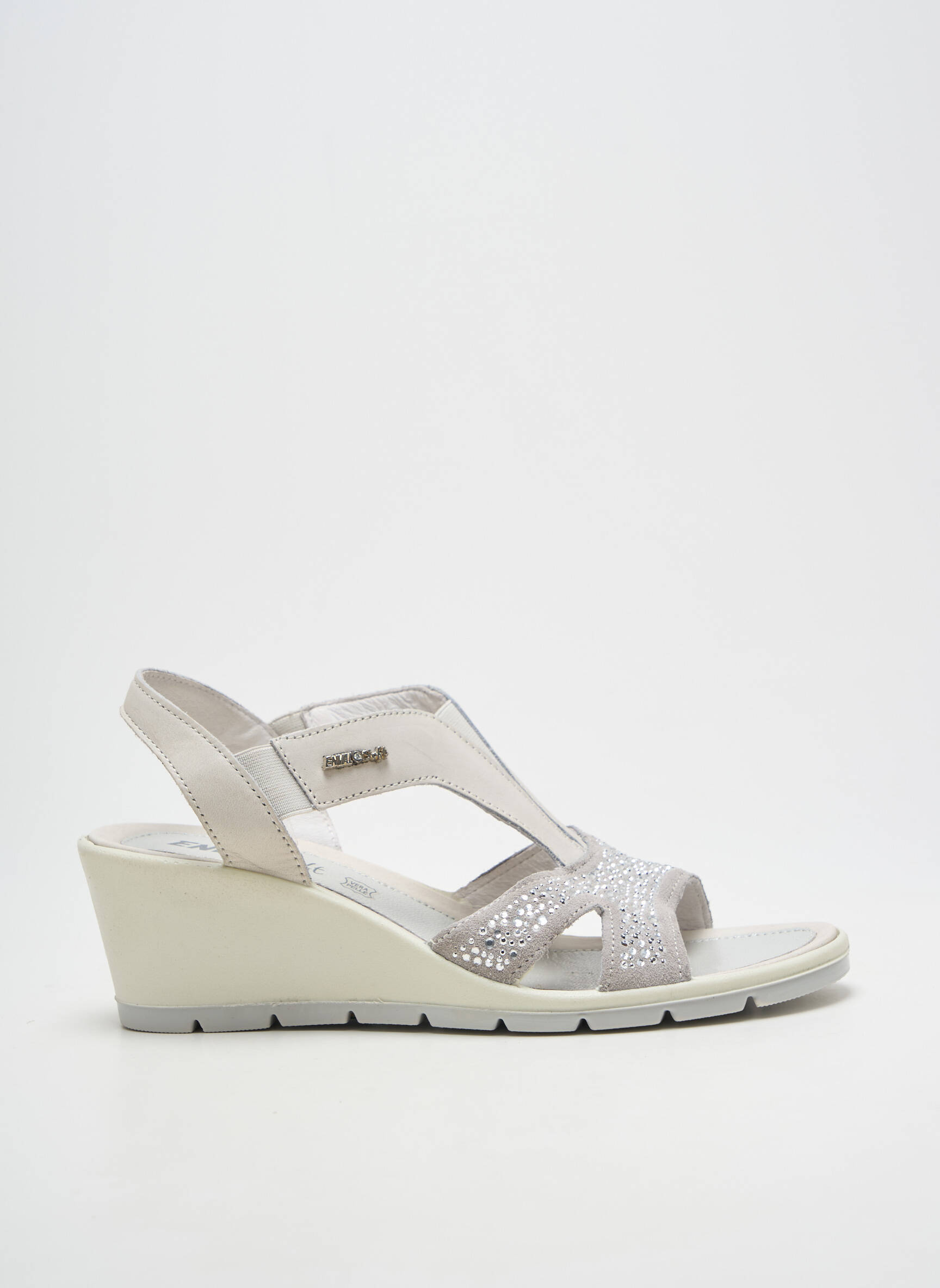 Sandalai/nu pėdos satino audinys kulnas nuo 4 iki 6 cm pilka ENVAL SOFT moteris