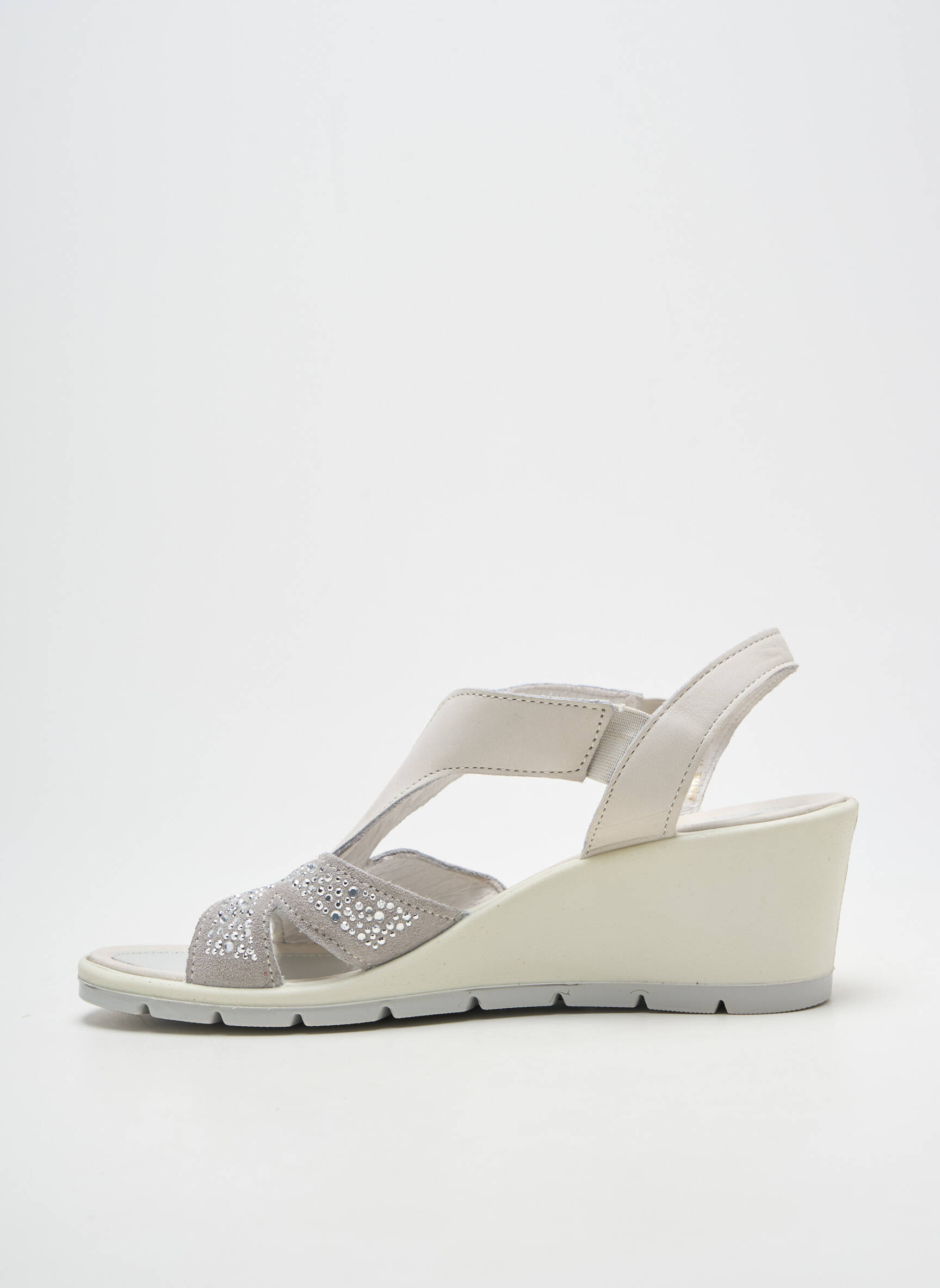 Sandalai/nu pėdos satino audinys kulnas nuo 4 iki 6 cm pilka ENVAL SOFT moteris