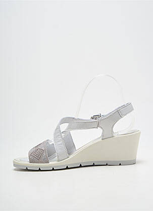 Sandalai/nu pėdos satino audinys kulnas nuo 4 iki 6 cm pilka ENVAL SOFT moteris