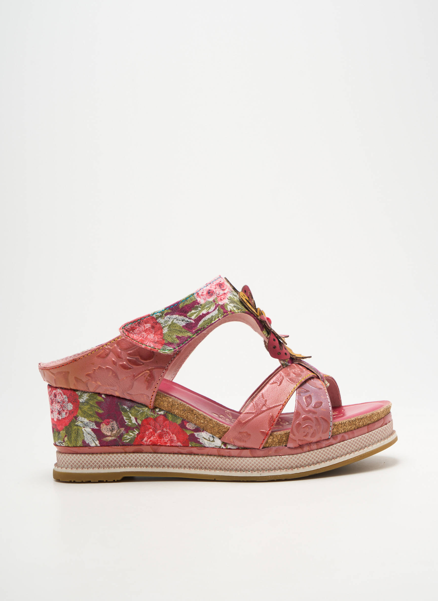 Mule/sabotai kompensuotas kulnas kulnas nuo 7 iki 9 cm rožinė LAURA VITA moteris
