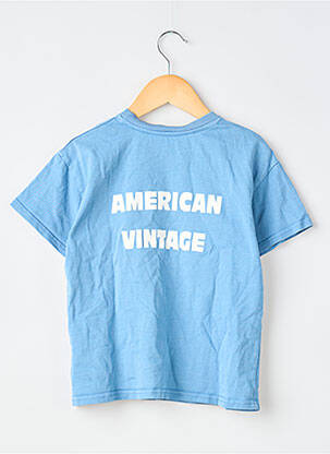 T-marškinys floqué serigrafija trumpas rankovės mėlyna AMERICAN VINTAGE berniukas