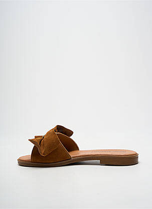 Mule/sabotai chiquet plokščias kulnas iki 3 cm rudas CAP' BASSIN moteris