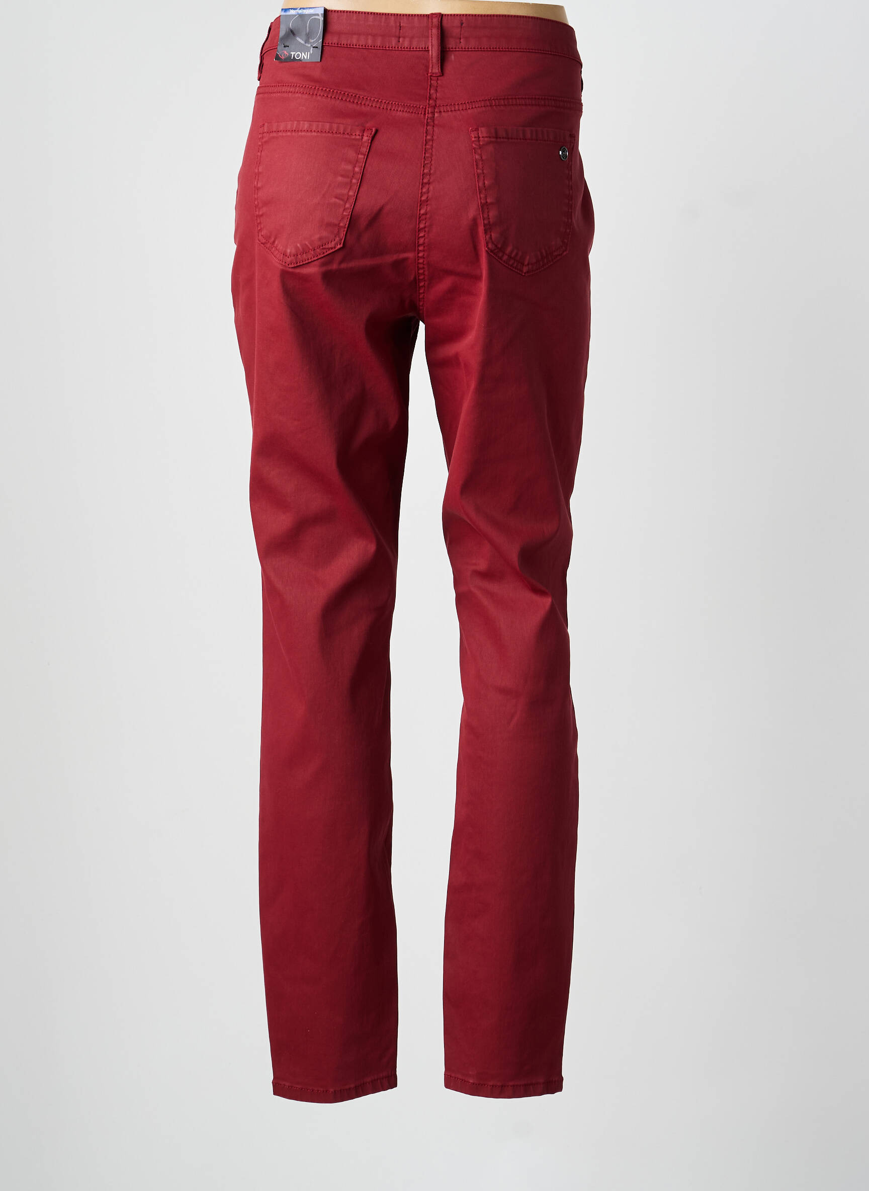 Lieknos kelnės dengtas audinys normala dydis raudona TONI moteris