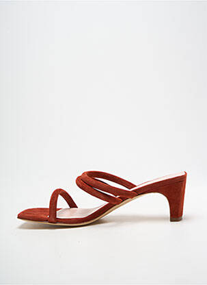 Mule/sabotai odinė išorinė padas kulnas nuo 7 iki 9 cm oranžinė MI/MAI moteris