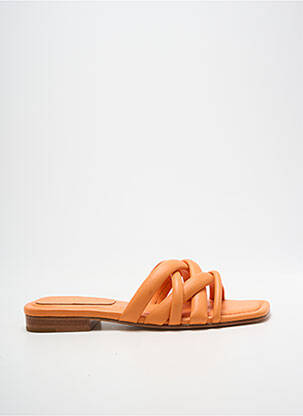 Mule/sabotai odinė išorinė padas plokščias kulnas iki 3 cm oranžinė MI/MAI moteris