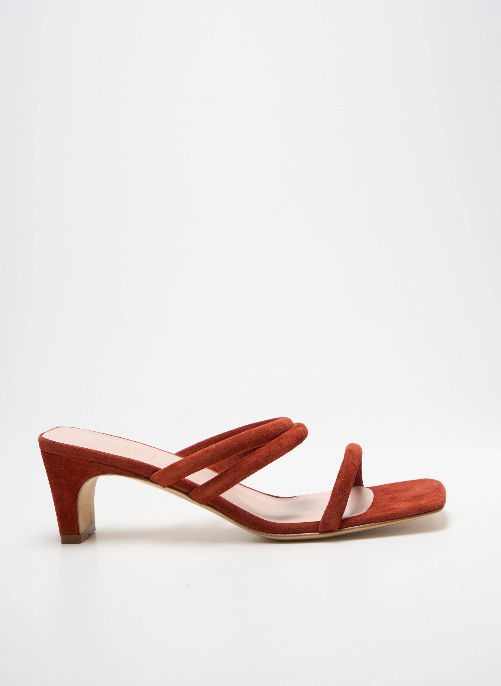 Mule/sabotai odinė išorinė padas kulnas nuo 7 iki 9 cm oranžinė MI/MAI moteris