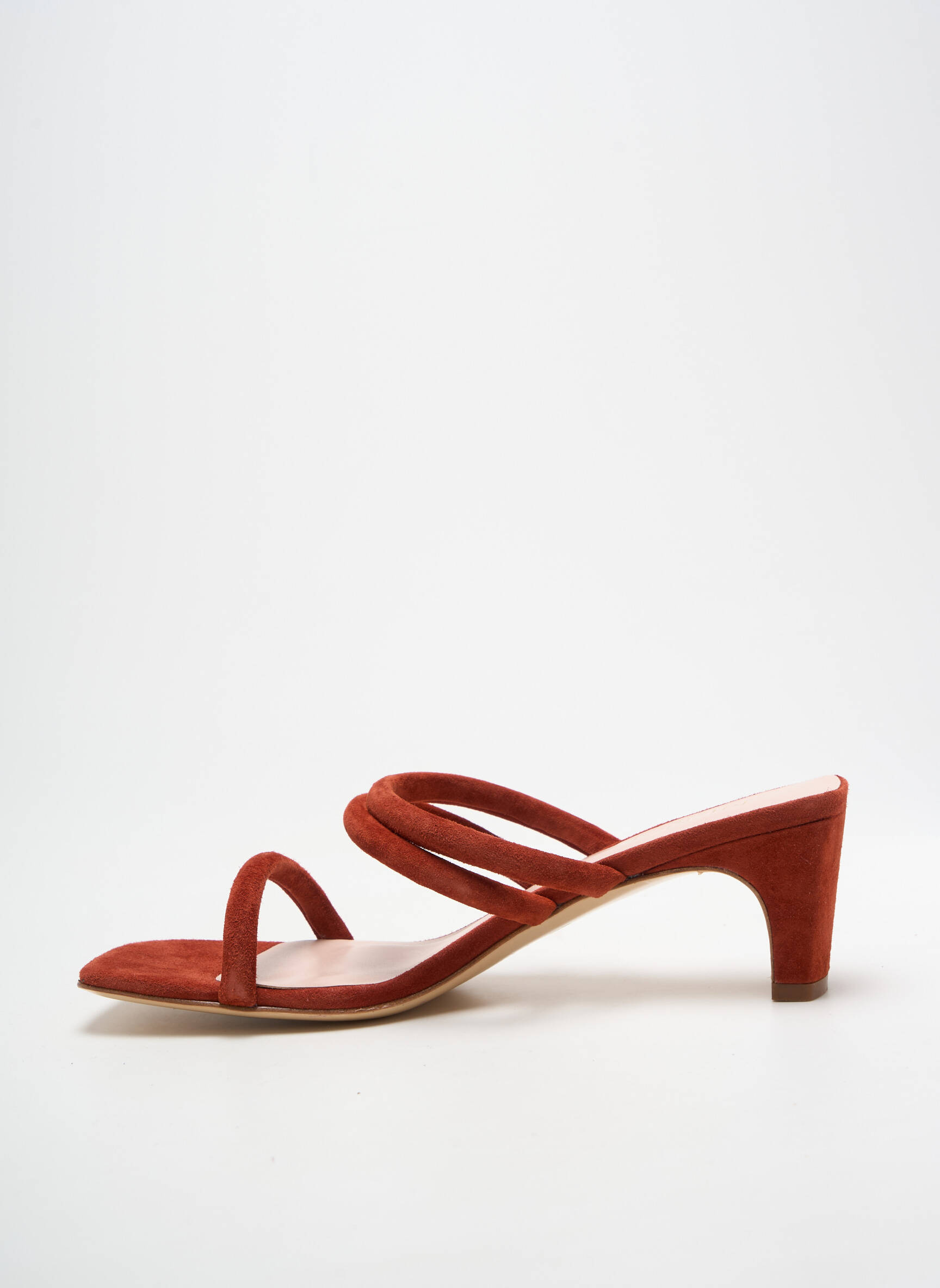 Mule/sabotai odinė išorinė padas kulnas nuo 7 iki 9 cm oranžinė MI/MAI moteris