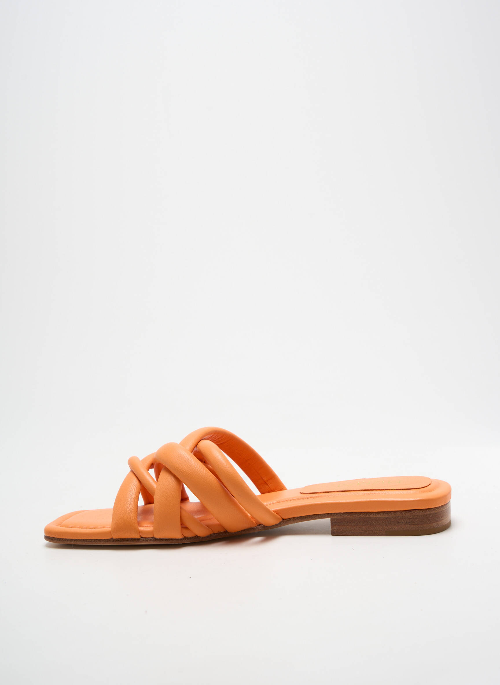 Mule/sabotai odinė išorinė padas plokščias kulnas iki 3 cm oranžinė MI/MAI moteris