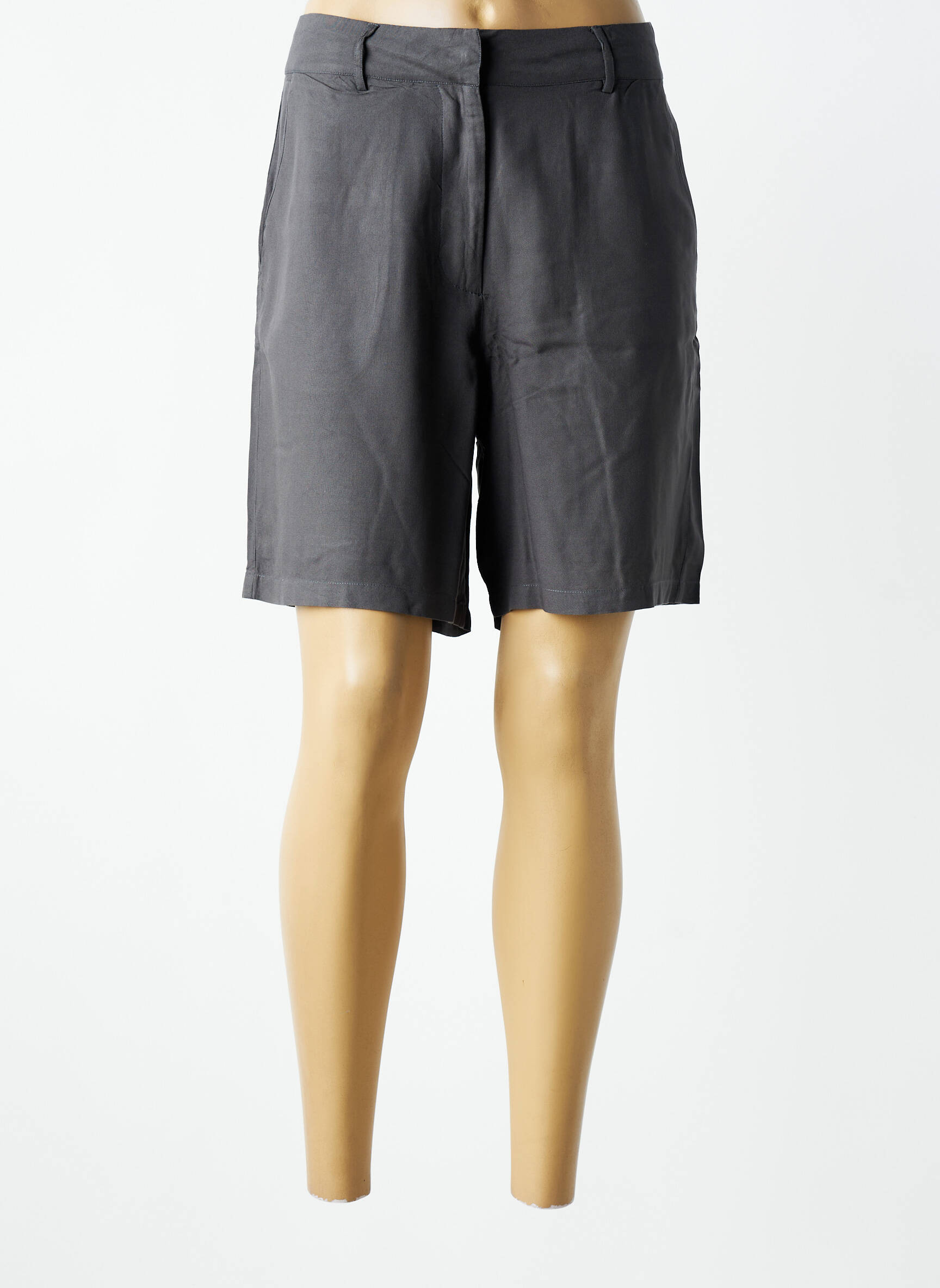 Bermudas tiesi kirpimas pilka NÜ moteris