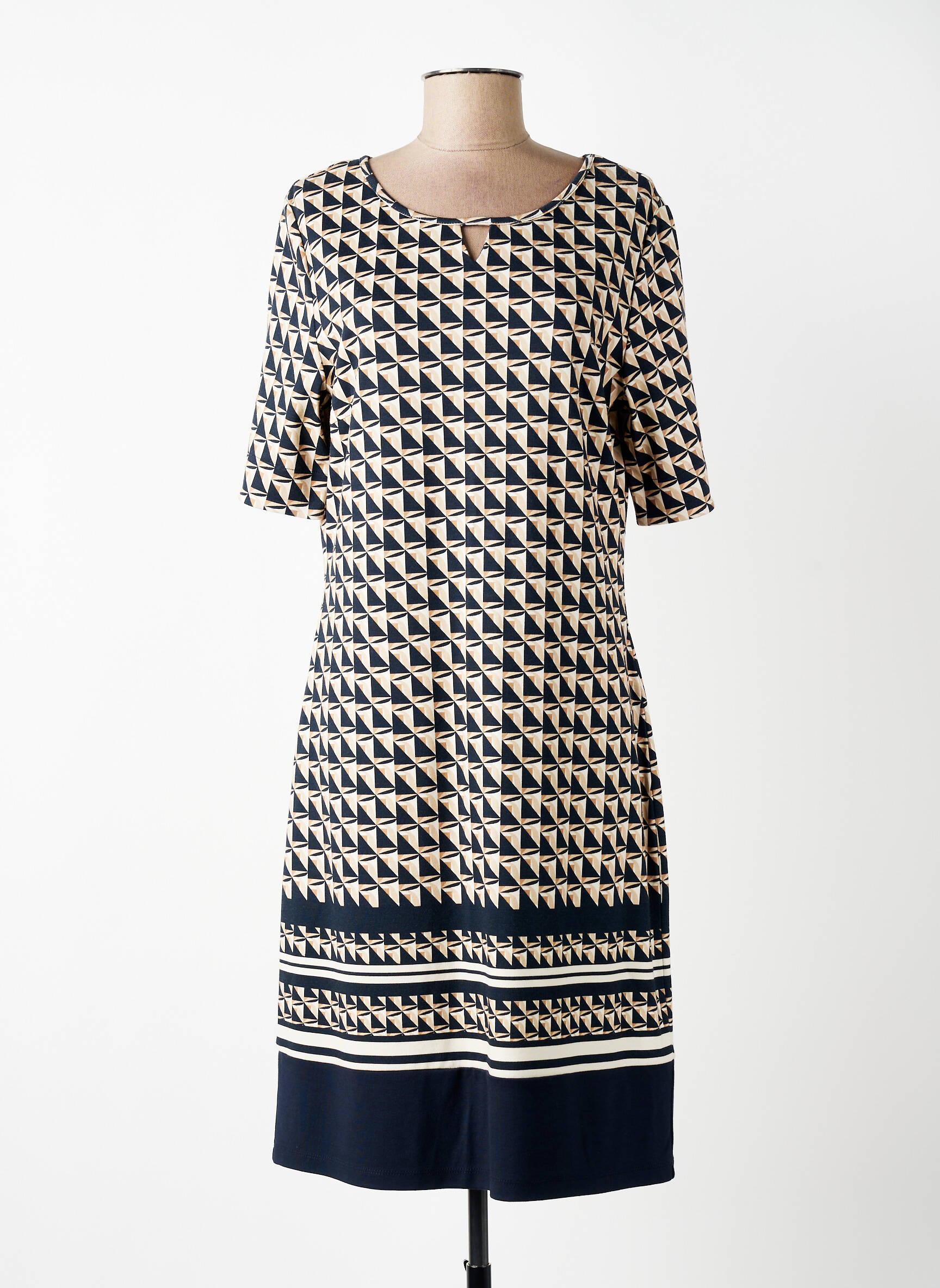 Pusilgių suknelė fantazijos raštas trumpas rankovės mėlyna BETTY BARCLAY moteris