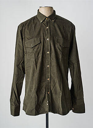 Ilgomis rankovėmis marškinys tiesi kirpimas žalias EMYLE vyras