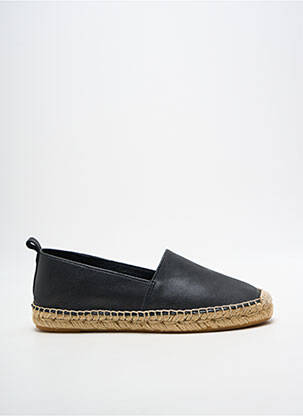Espadrilės apvalus mygtukas plokščias kulnas iki 3 cm juodas PÖLKA moteris