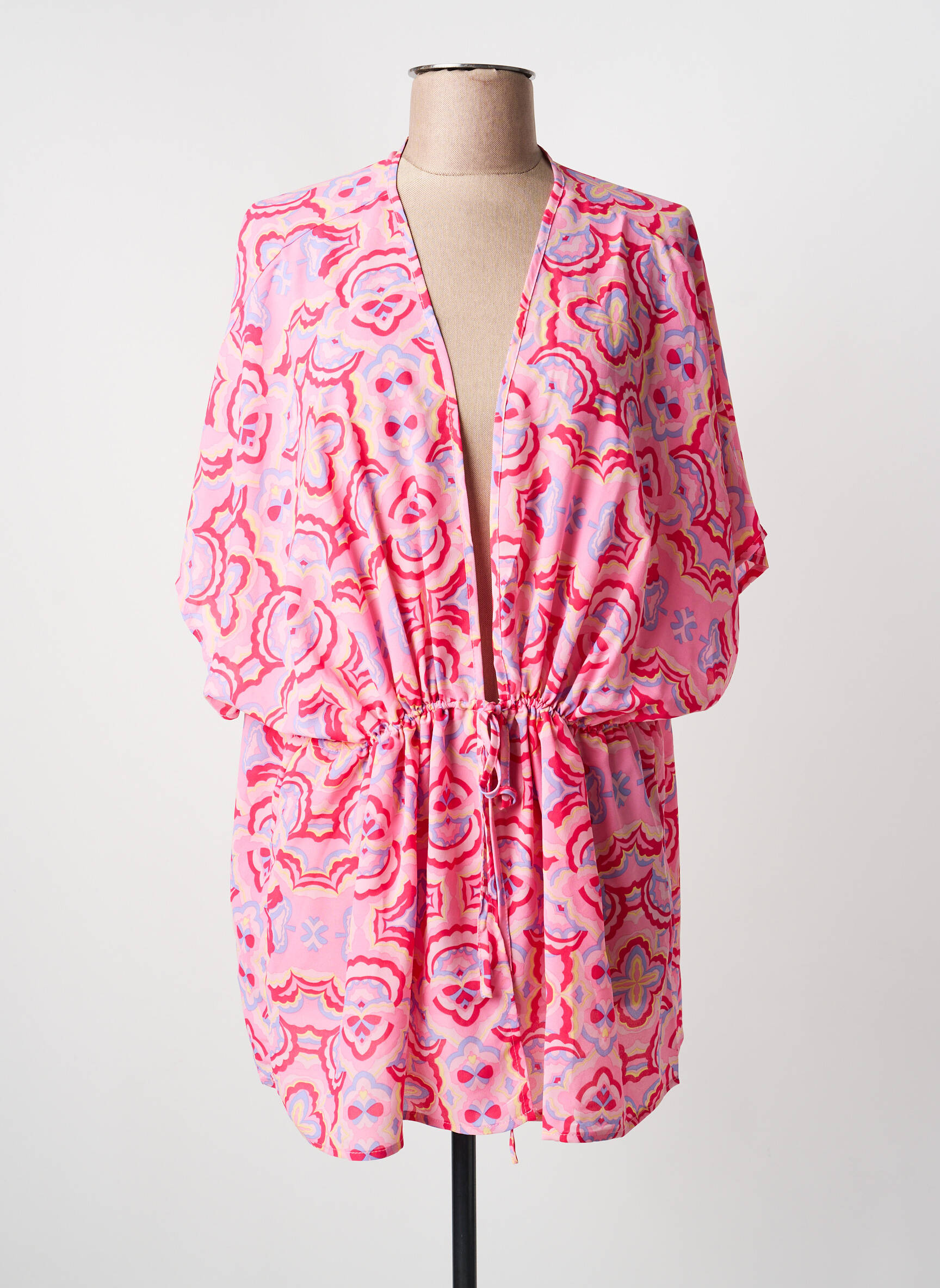 Kimono striukė col v rožinė DAPHNEA moteris