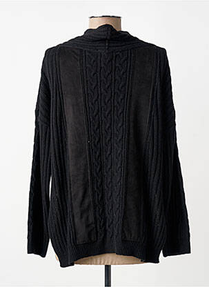 Megztinis centrinė iškirptė ilgos rankovės juodas TRICOT CHIC moteris