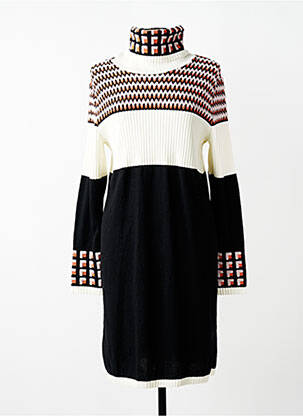 Megztinė suknelė tamprumas ilgos rankovės juodas TRICOT CHIC moteris