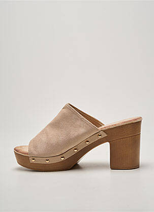 Mule/sabotai pusiau kompensuotas kulnas nuo 7 iki 9 cm bežinis BELLUCCI moteris